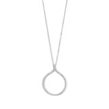 Zilveren ketting + hanger met zirconium 40-42-45cm Naiomy N3T53