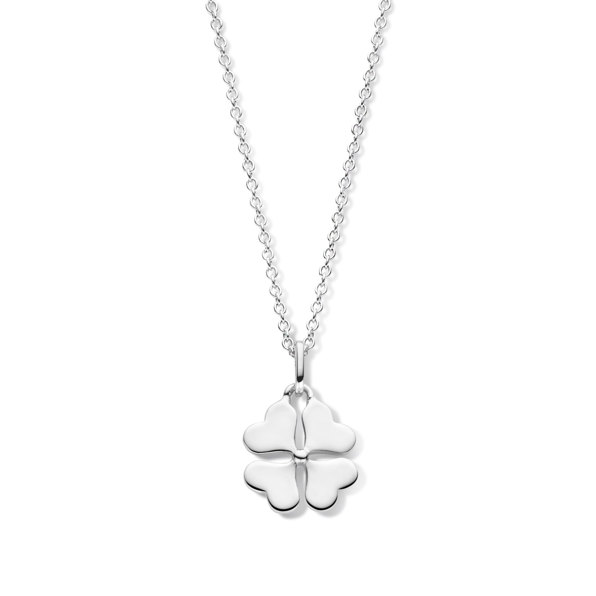Naiomy zilver halsketting met hanger klavertje 4