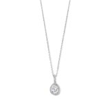 Zilveren ketting + hanger met druppelmotief 40-42-45cm Naiomy N3R52