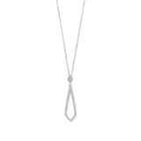 
Zilveren hanger met zirconium+ ketting 40-42-45cm Naiomy N3T51