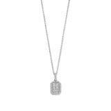 Zilveren hanger met zirconium + ketting 40-42-45cm Naiomy N3T67