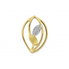 Emotions E580  hanger wit & geelgoud 18ct briljant 0.08ct
