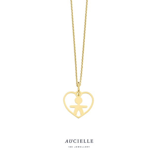 Aucielle AH0103b geelgouden hanger jongen