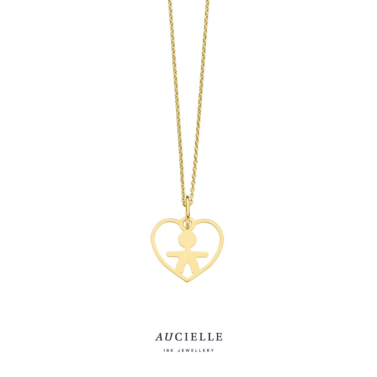 Aucielle AH0103b geelgouden hanger jongen