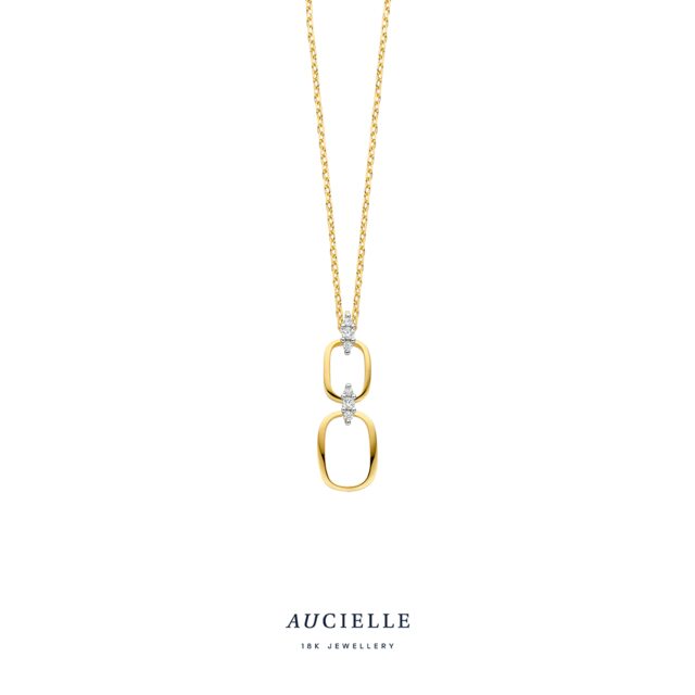 AH0200C Hanger wit & geelgoud 18ct 