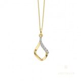 Aucielle AH0011C hanger geelgoud 18 ct zirconium