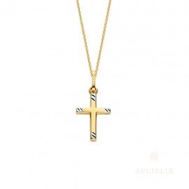 Aucielle AH0076L kruis geelgoud 18ct 14.5 x 10mm