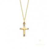 Aucielle AH0076L kruis geelgoud 18ct 14.5 x 10mm