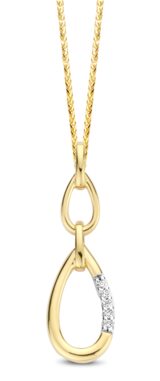 You and Me Y2006  hanger geelgoud 18ct briljant 0.03ct  Lx B 25.8x 8.1MM