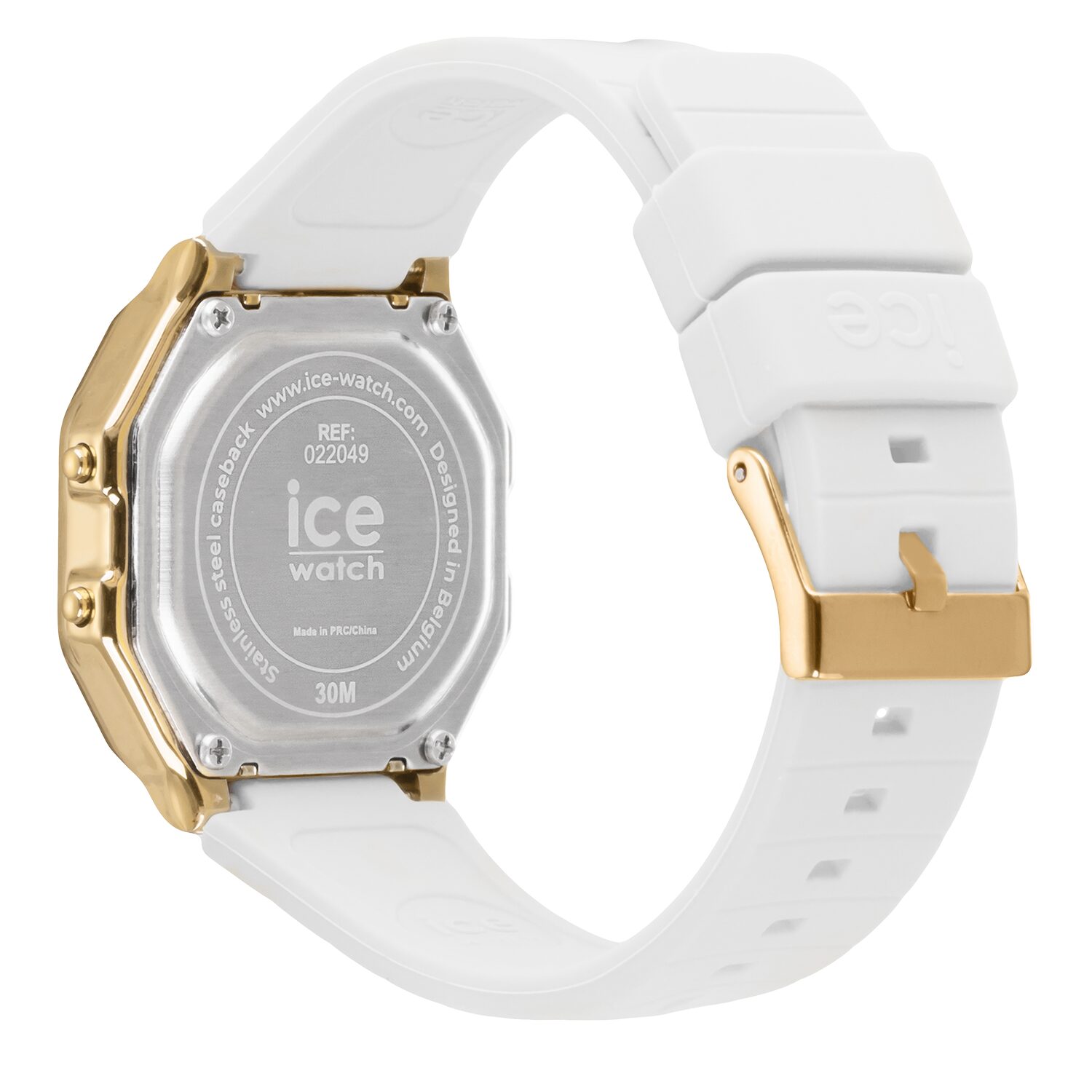 Ice Digit Retro White gold Small