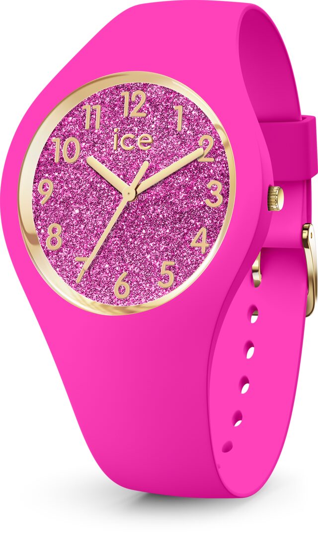 Ice glitter neon pink small