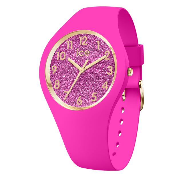 Ice glitter neon pink small