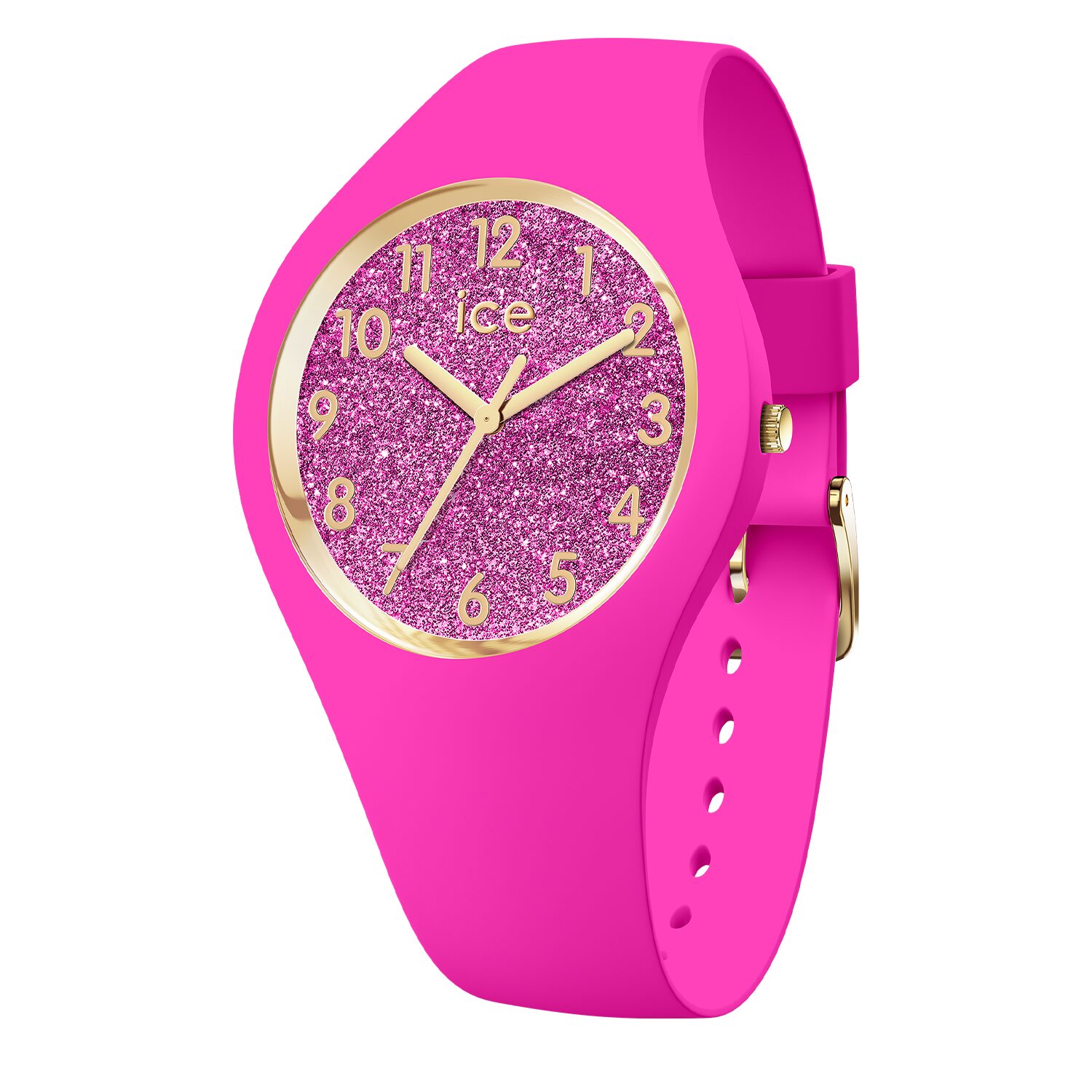 Ice glitter neon pink small