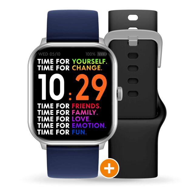 Ice Smart Ice 1.0 Zilver  2 bands black- navy 1.85