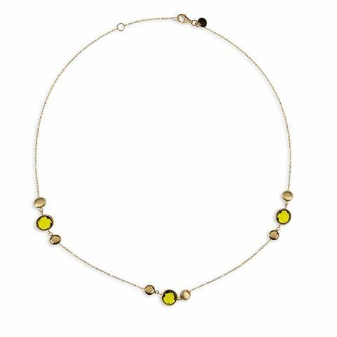 Italo Bottene Tinta halsketting 18ct met peridot Quartz