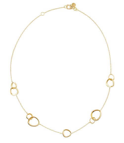 Italo Bottenne essentia halsketting  18 ct geel goud 42 +3 cm
