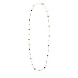 Italo Bottene tinta halsketting  18 ct geelgoud black onyx  90cm