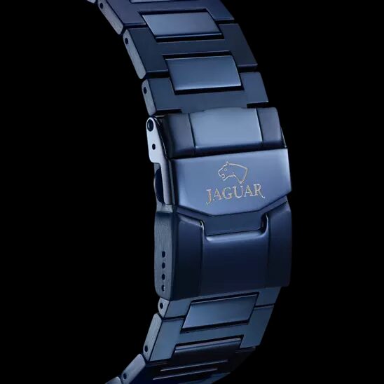 J991/1 BLAUW HEREN ZWITSERS HORLOGE JAGUAR EXECUTIVE