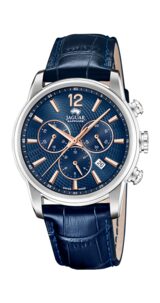 J968/2 BLAUW HEREN ZWITSERS HORLOGE JAGUAR ACAMAR CHRONOGRAPHE