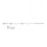 K3122 Armband vlinder parelmoer roze paars zilver