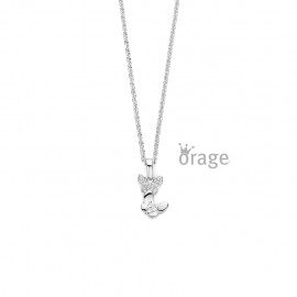 K3002 Ketting vlinder zilver zirconium