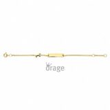 K2955 Identiteit paard gourmette schakel 9kt geel goud lengte 14cm