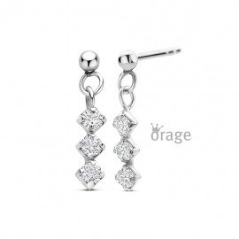 K2933 Oorringen zilver zirconium