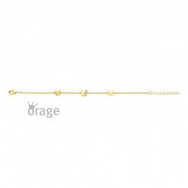 K3107 Armband vlinder verguld geel goud zirconium