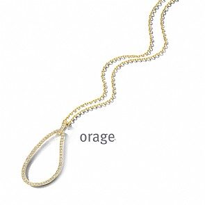 BB061 Ketting verguld geel cz
  

