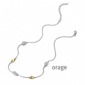 BB062 Ketting bicolor 925 rh cz