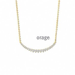 BB012 Ketting verguld geel goud cz