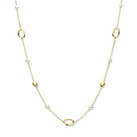 SWXN10254-y14-18 sing jewels ketting 18ct met parels