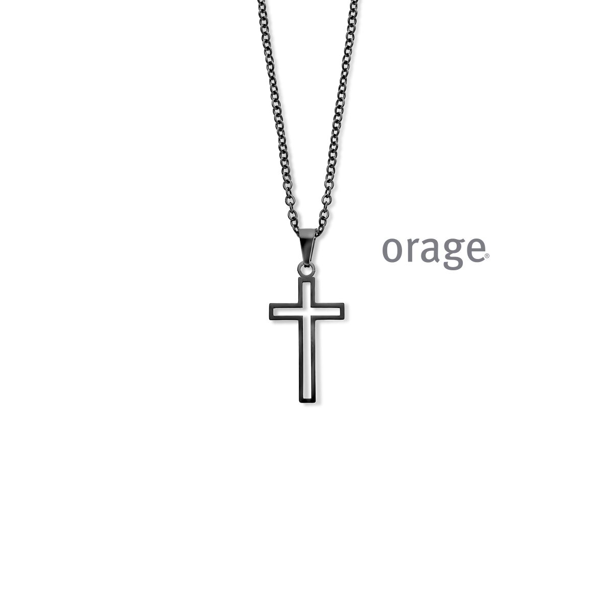 BA182 ketting heren staal kruis