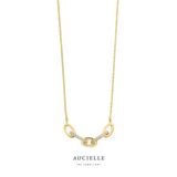 Aucielle ketting  ak0004c/45 geelgoud 18ct zirconium