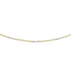 You and Me ketting 45cm wit & geelgoud  y1647