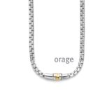 Orage ketting heren staal bicolor geel