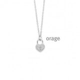 AW268 ketting hart zilver zirconium