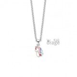 K2707 ketting eenhoorn zilver lengte 36cm