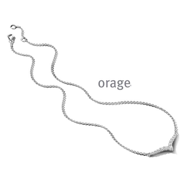 Orage ketting zilver met Zirconium