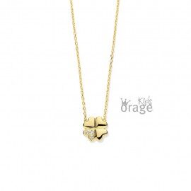 K2769 Orage Kids ketting klavertje 4  verguld zirconium