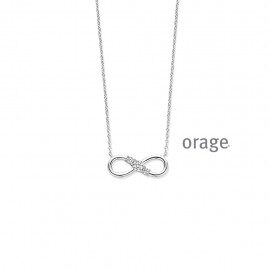 AW224 ketting infinity zilver zirconium