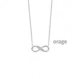 AW224 ketting infinity zilver zirconium