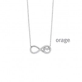 AW223 ketting infinity zilver zirconium