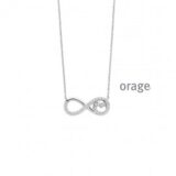 AW223 ketting infinity zilver zirconium