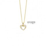 AW241 ketting  hart  zilver zirconium