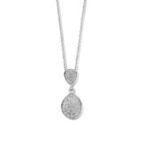 *N4O61
Zilveren ketting + hanger gezet met zirconium 40-42-45cm Naiomy
