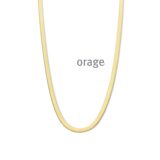 Orage aw123  ketting staal geel lenfte 40+5 cm