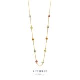 Aucielle ak0007c/45  ketting  geelgoud  39+2+3 cm multicolor