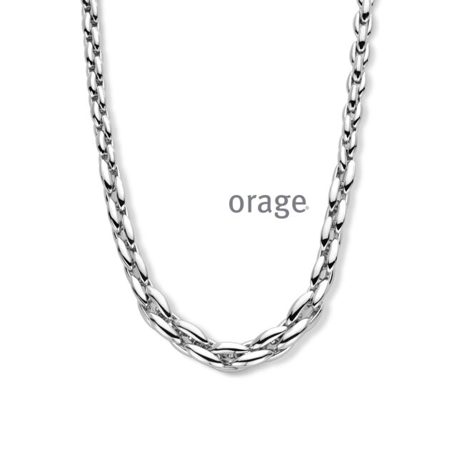 Orage halsketting aw100  zilver lengte 43cm