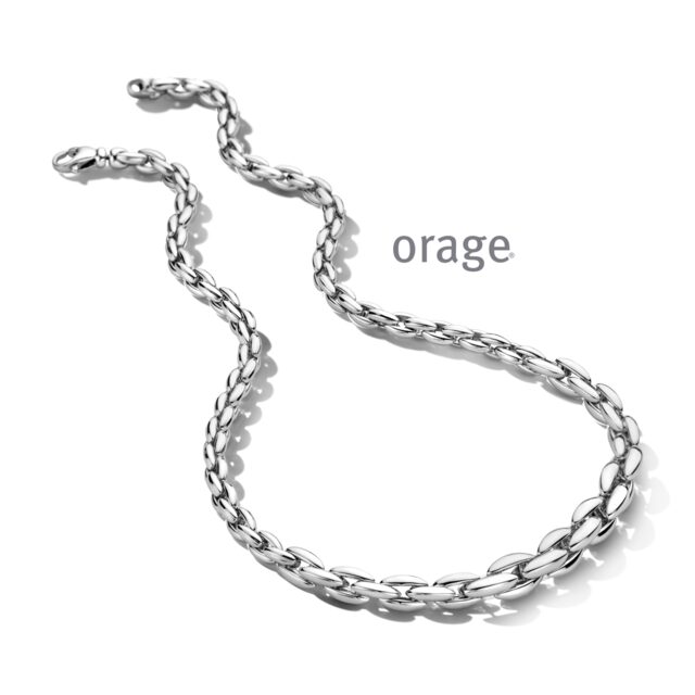 Orage halsketting aw100  zilver lengte 43cm